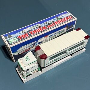 Hess White and Green Toy Truck with Racers